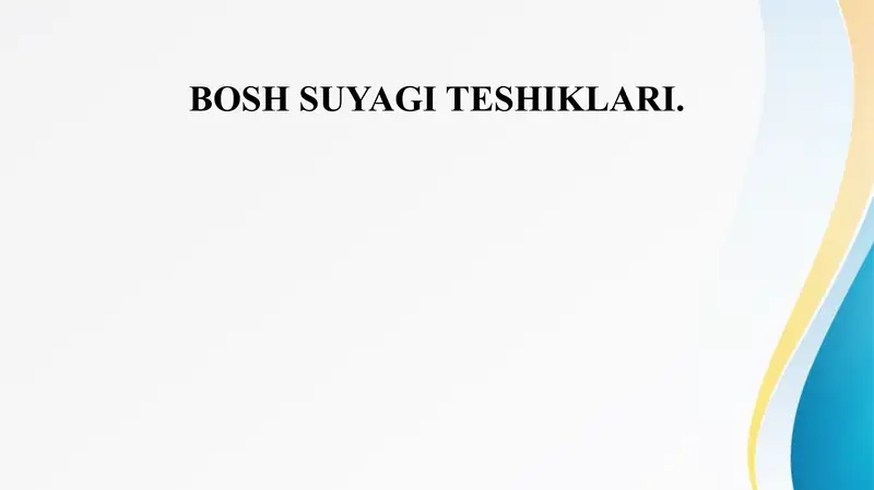 BOSH SUYAGI TESHIKLARI Kranial teshiklar Бош суяги тешиклари Краниал тешиклар