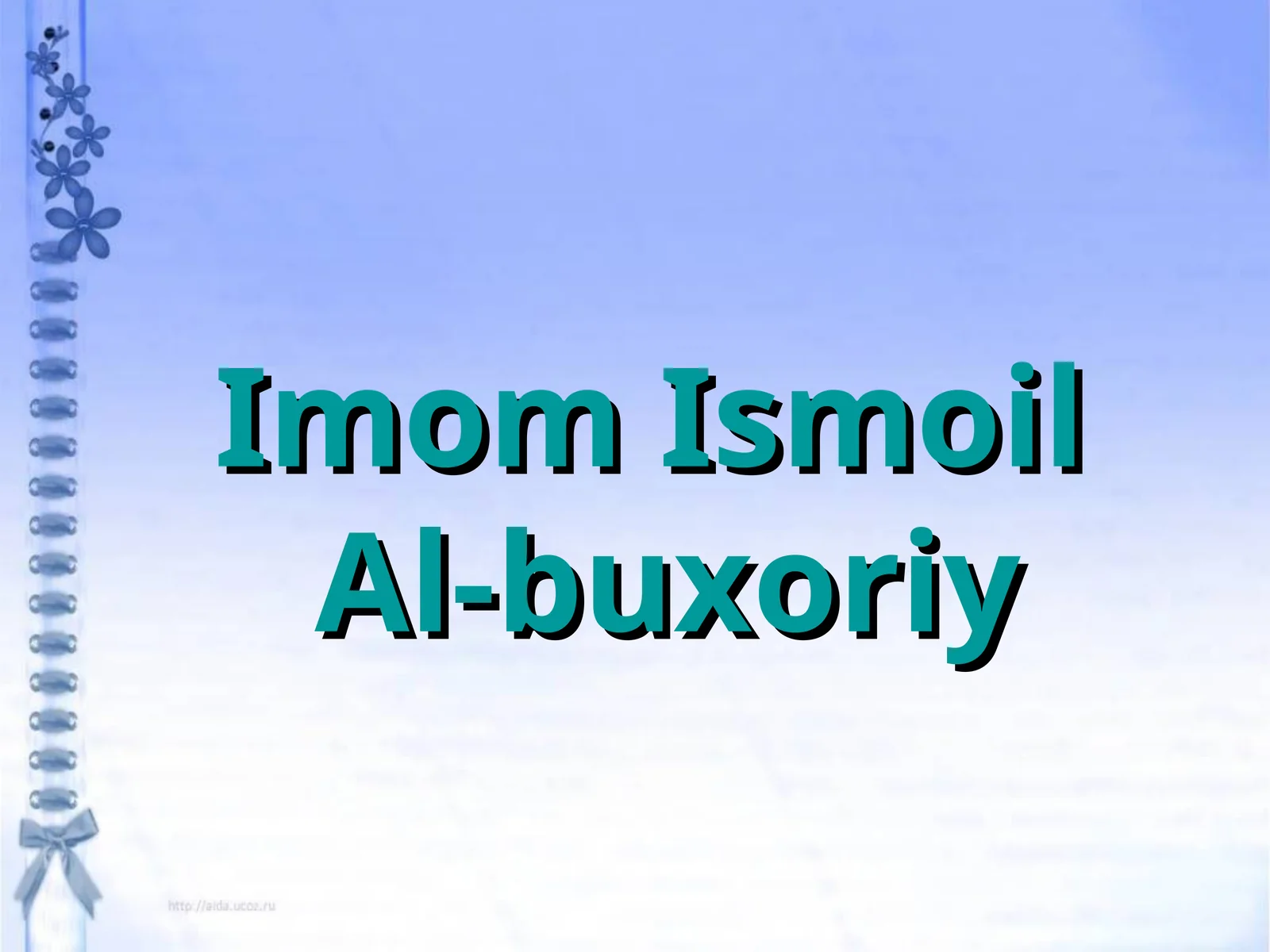 Imom Ismoil Al-buxoriy