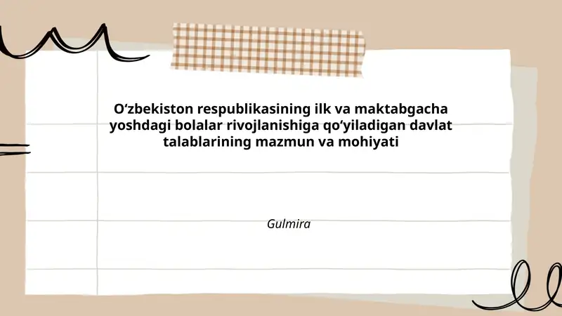 Davlat talablarining mazmun va mohiyati