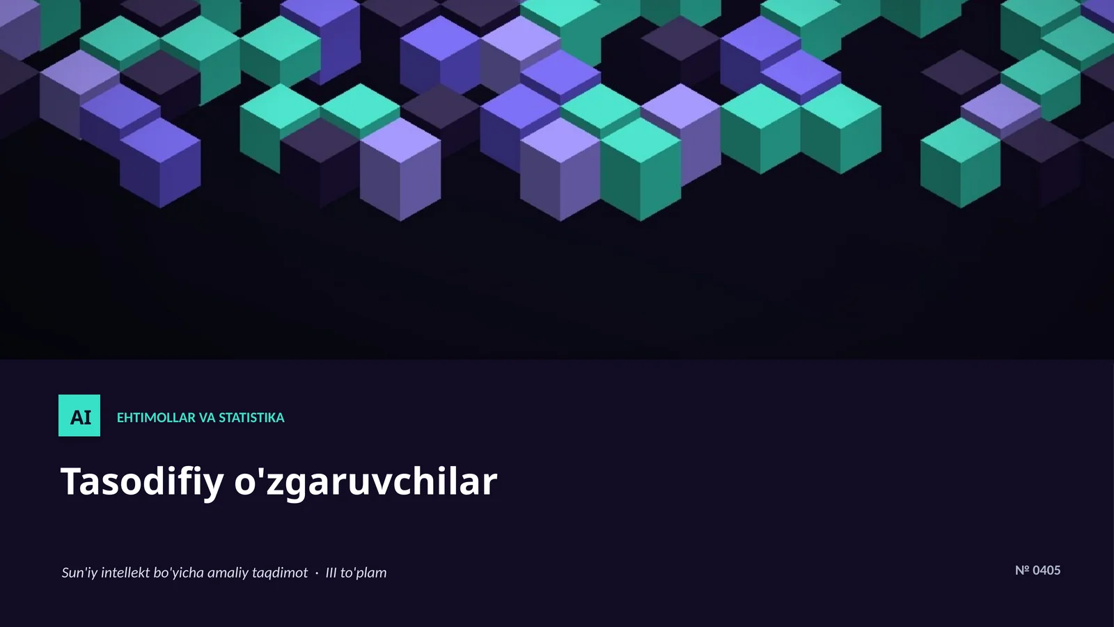 EHTIMOLLAR VA STATISTIKA
