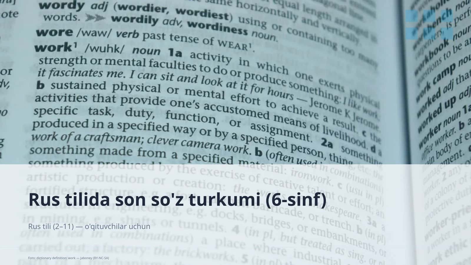 Rus tilida son so'z turkumi (6-sinf)