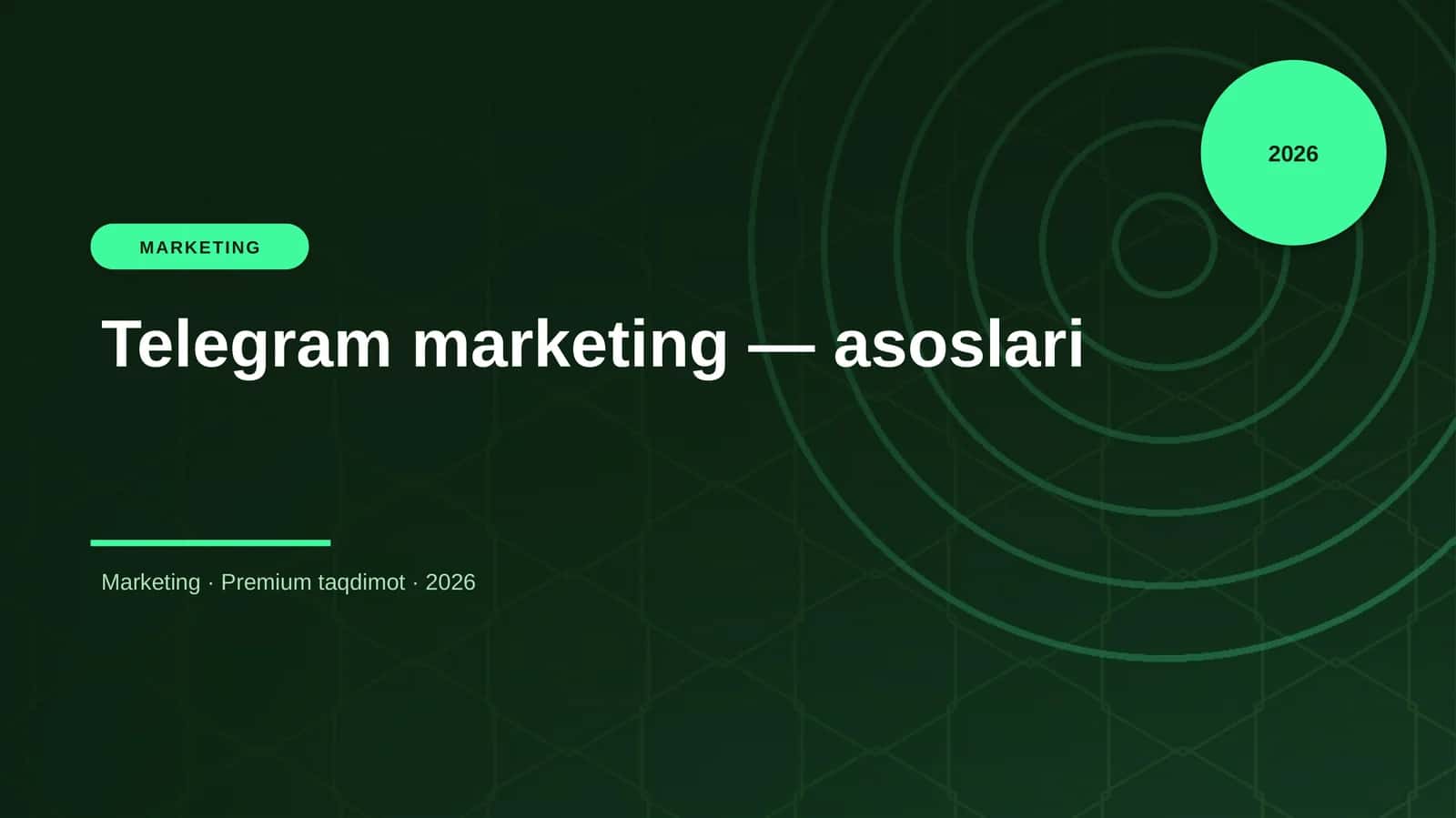 Telegram marketing — asoslari