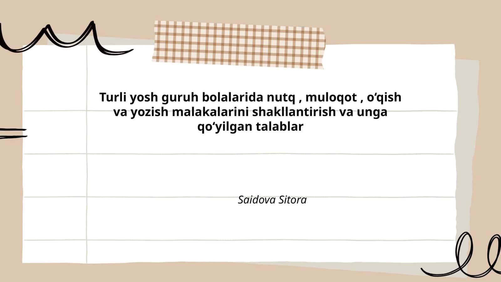 Turli yosh guruhlarda nutq va muloqot rivojlanishining bosqichlari