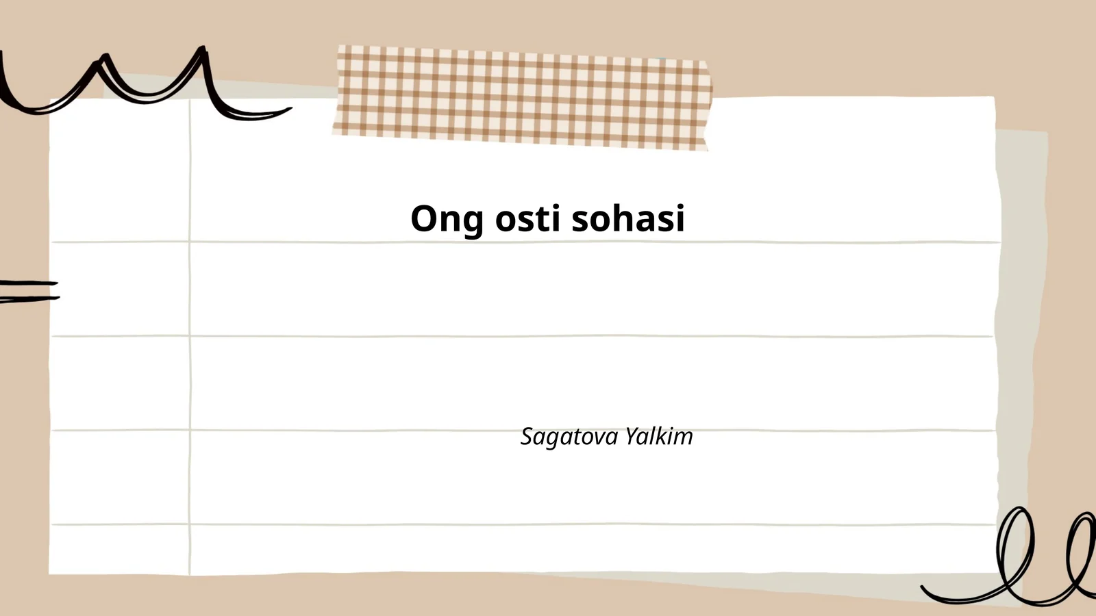 Ong osti sohasi