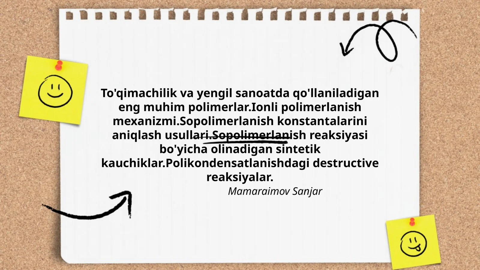 To'qimachilik va yengil sanoatda qo'llaniladigan eng muhim polimerlar