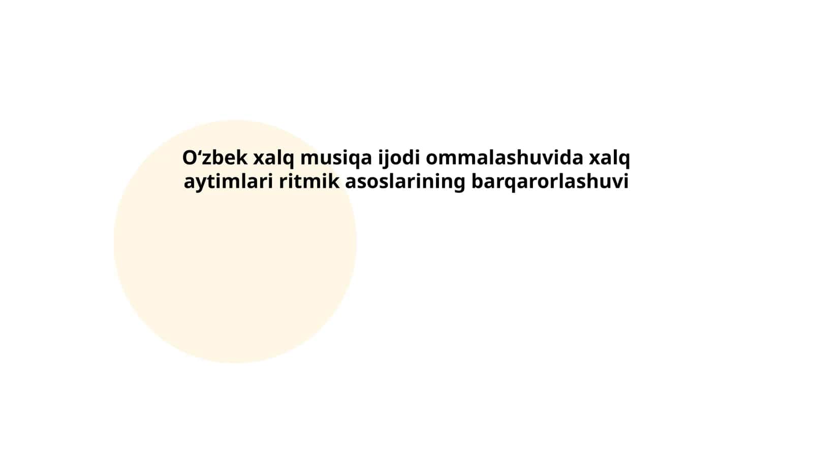 Oʻzbek xalq musiqa ijodi ommalashuvida xalq aytimlari ritmik asoslarining barqarorlashuvi