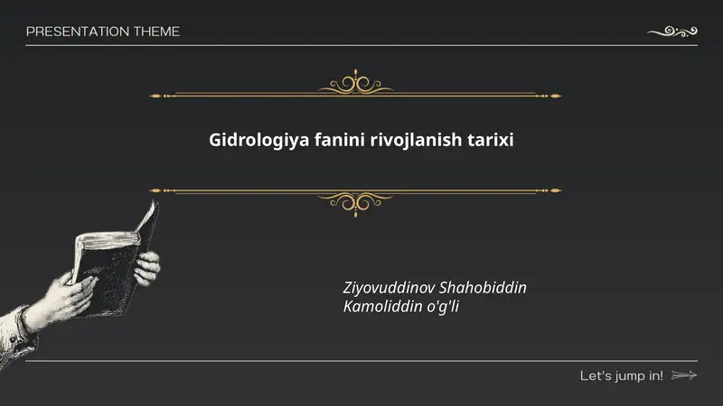 Gidrologiya fanini rivojlanish tarixi