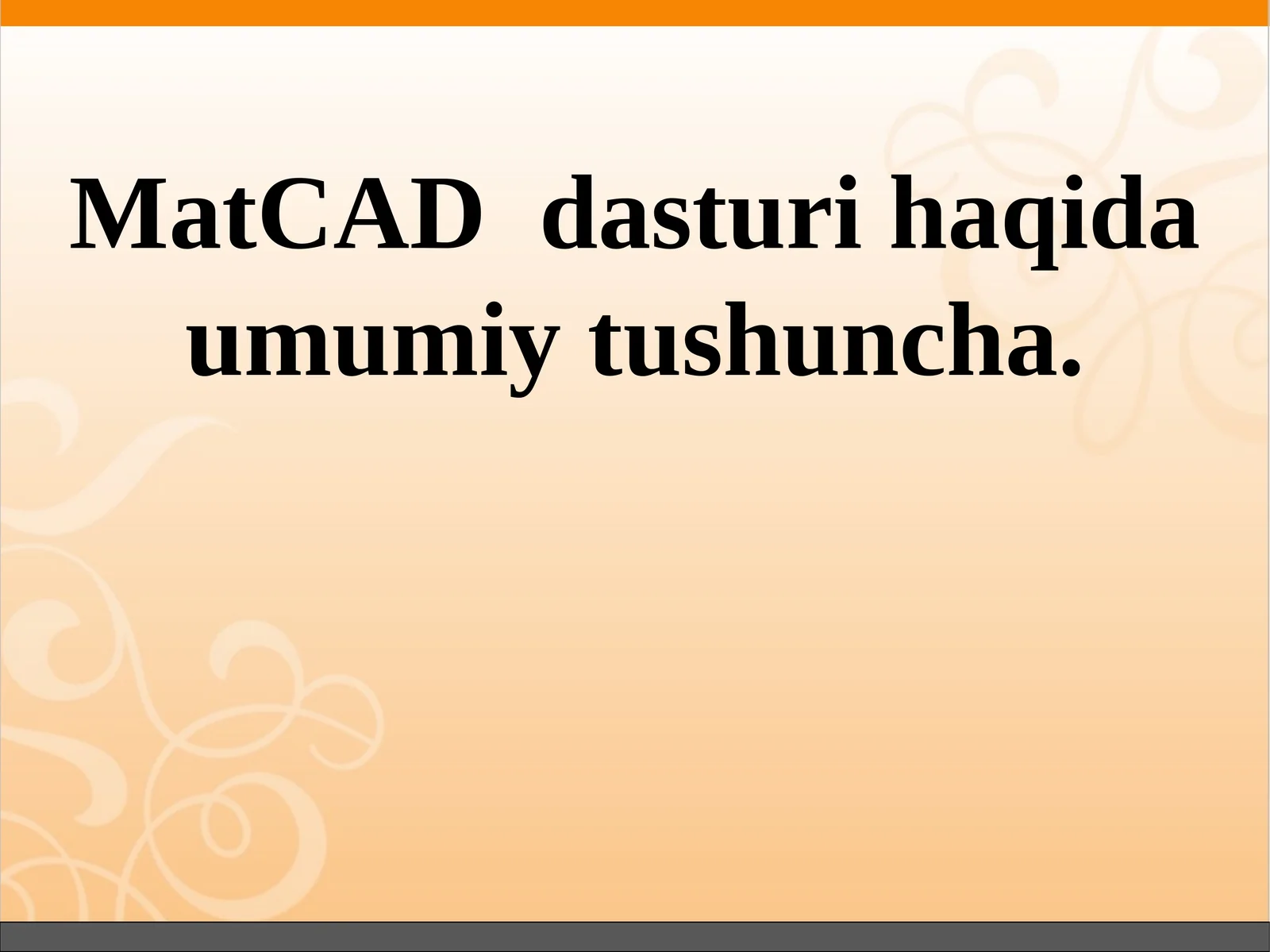 MathCAD dasturi