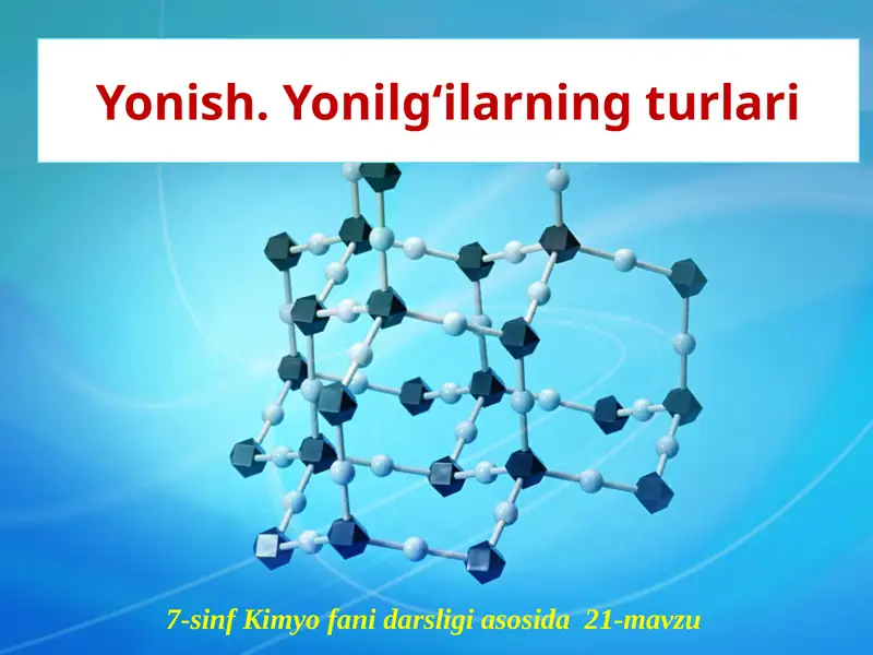 Yonilg‘ilarning turlari