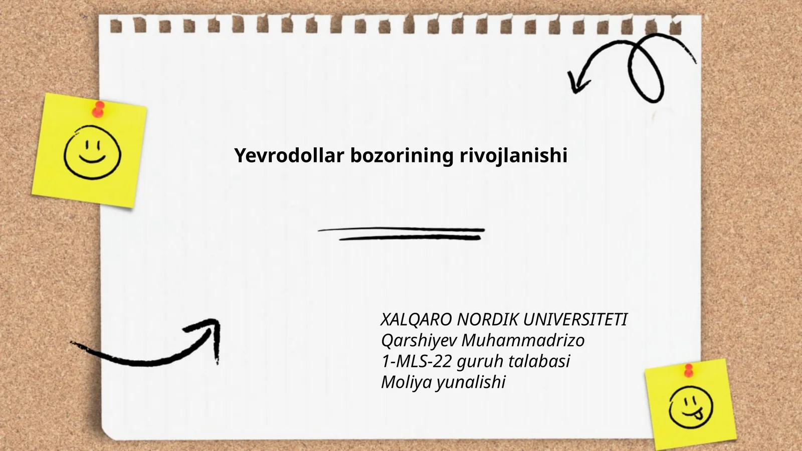 Yevrodollar bozorining rivojlanishi