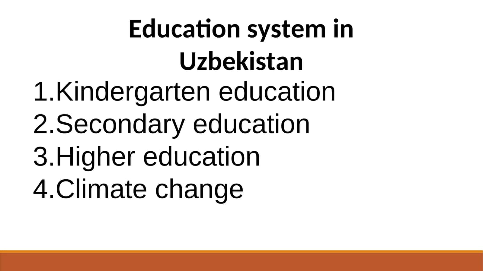 Education system in Uzbekistan