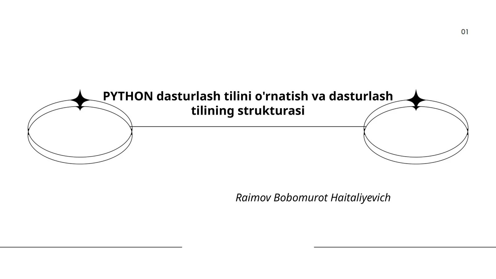 PYTHON dasturlash tilini o'rnatish va dasturlash tilining strukturasi