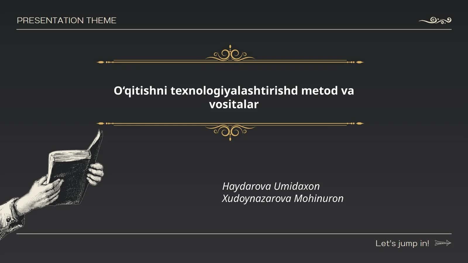 O‘qitishni texnologiyalashtirishd metod va vositalar