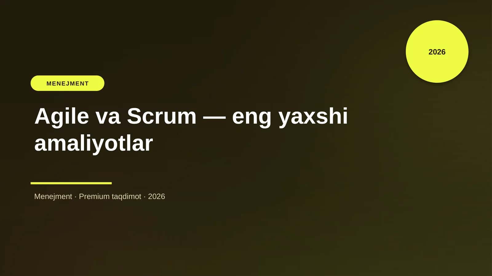 Agile va Scrum — eng yaxshi amaliyotlar