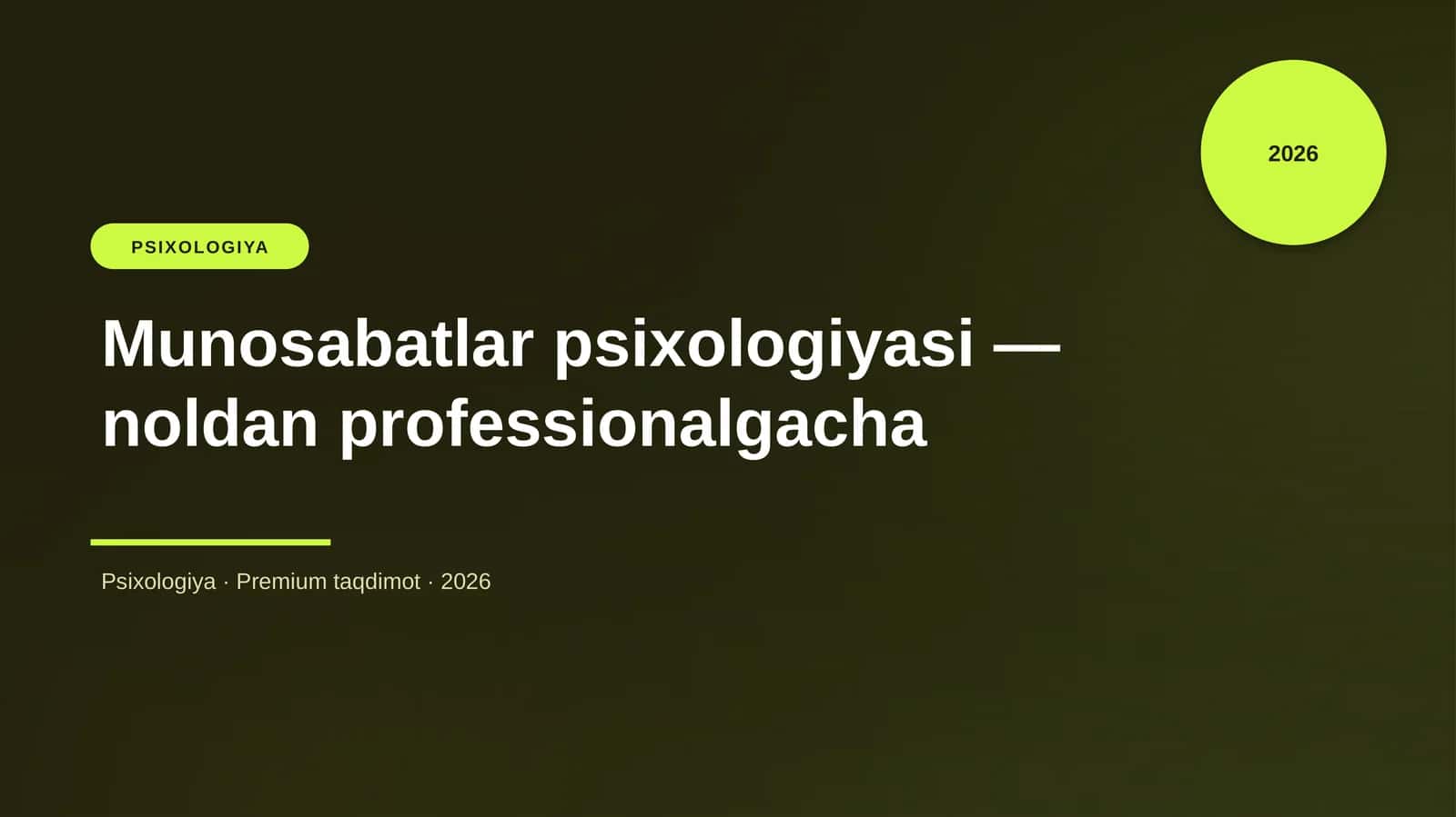 Psixologiya Munosabatlar psixologiyasi — noldan professionalgacha