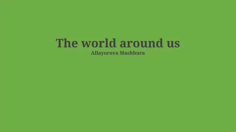 Environments: A Multifaceted World
