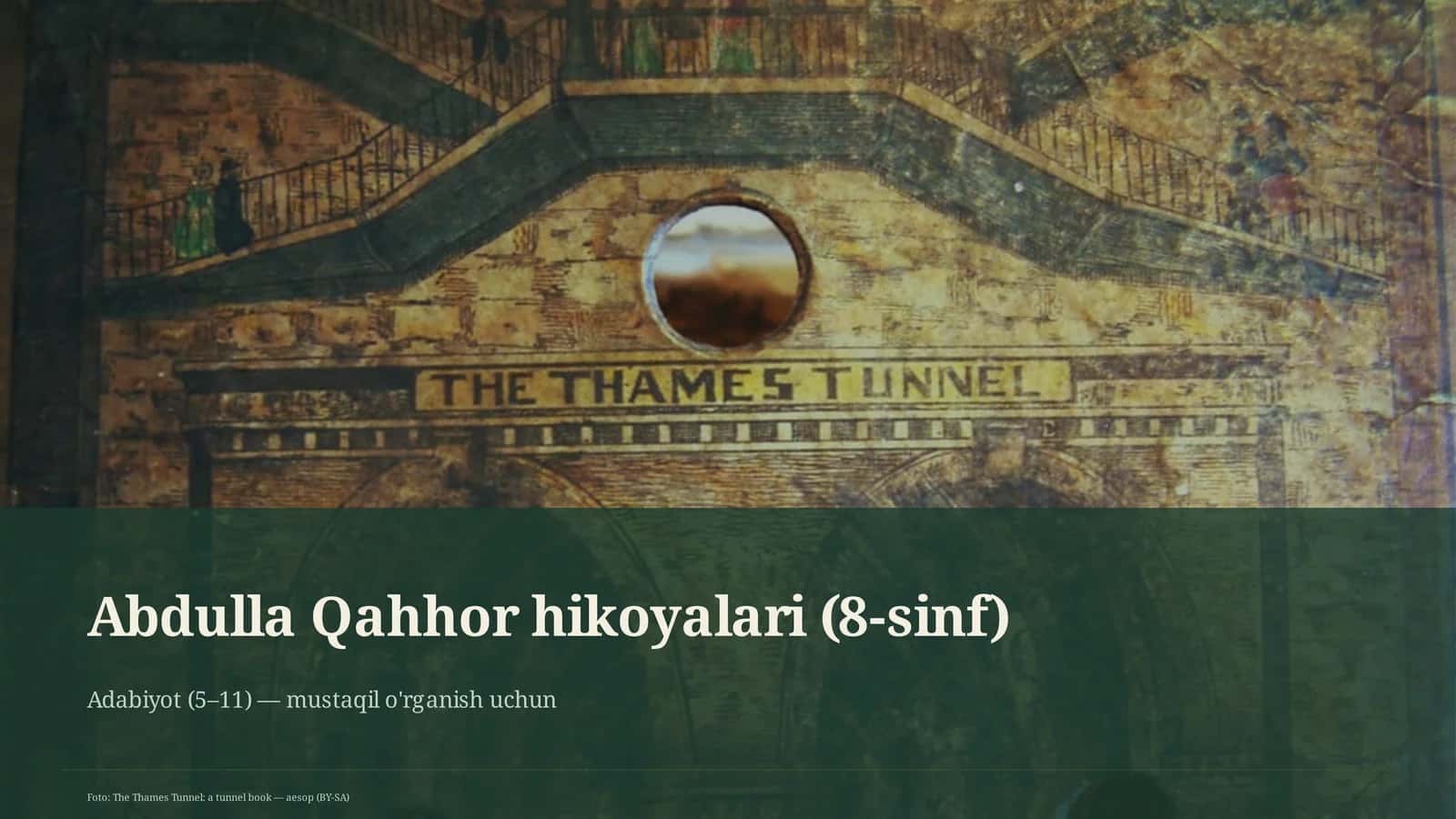 Abdulla Qahhor hikoyalari (8-sinf)
