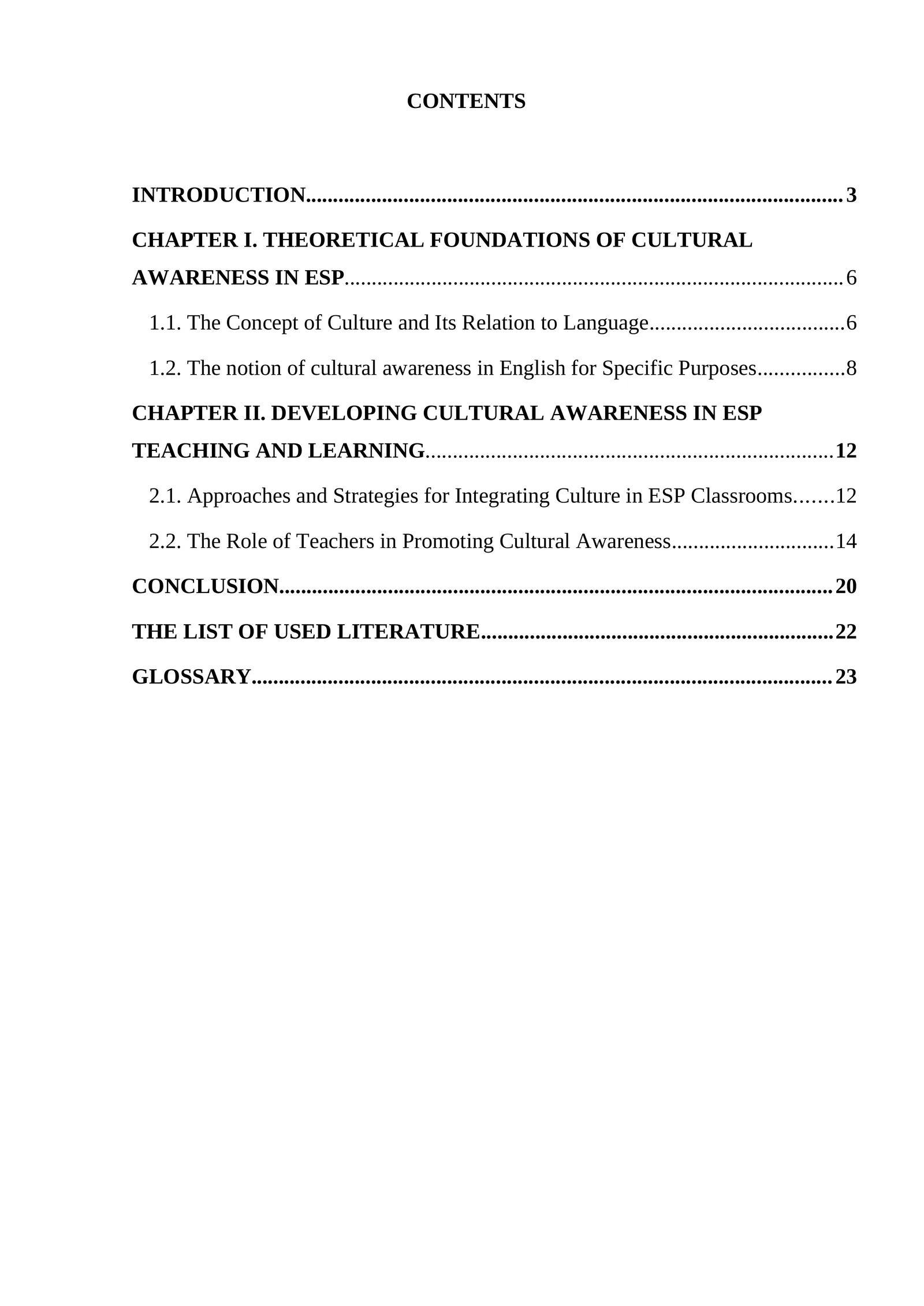 The importance of Cultural Awareness in ESP Teaching and Learning