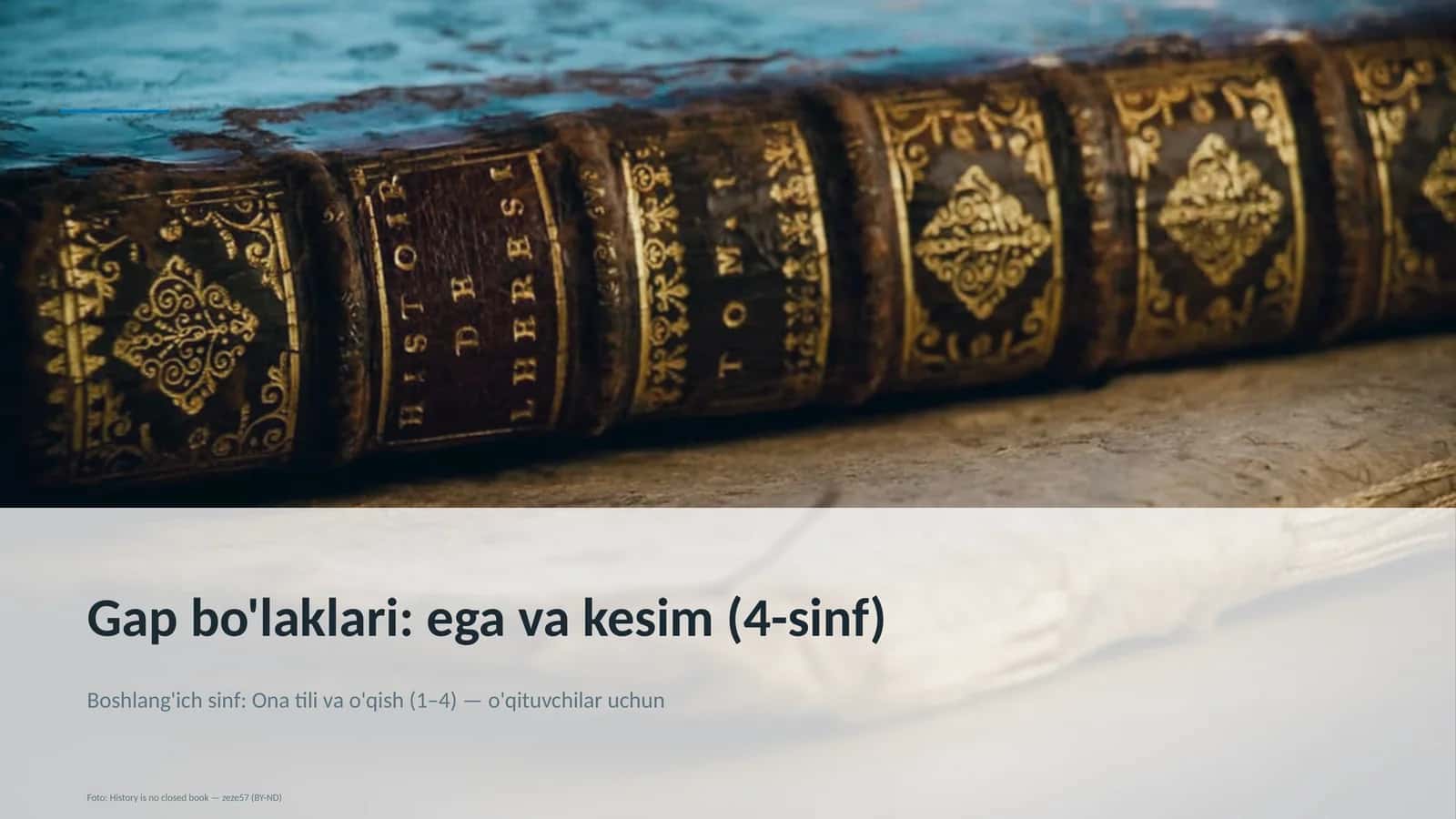 Gap bo'laklari: ega va kesim (4-sinf)