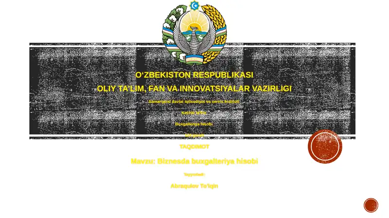 Biznesda buxgalteriya hisobi