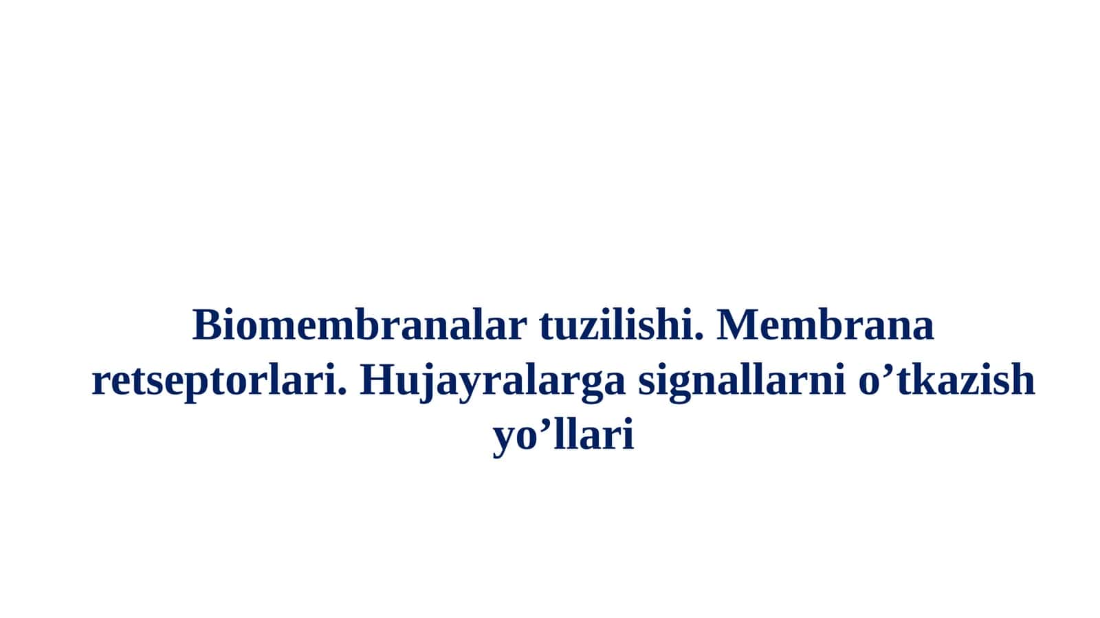 Biomembranalar funksiyalari