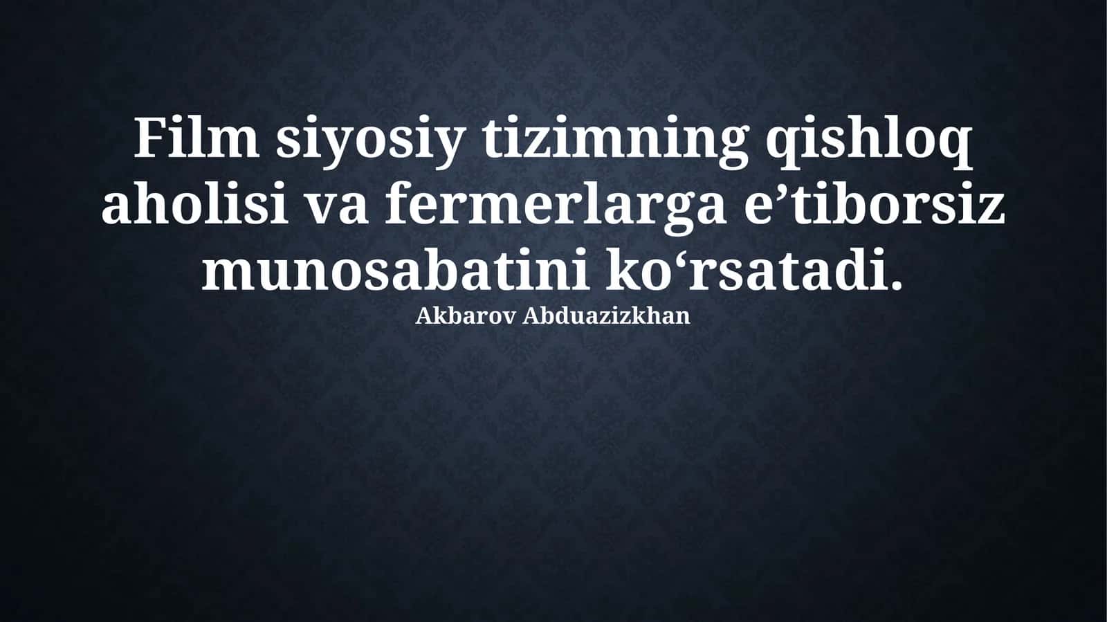 Qishloq Aholisi va Fermerlarning E’tiborsiz Qoldirilishi