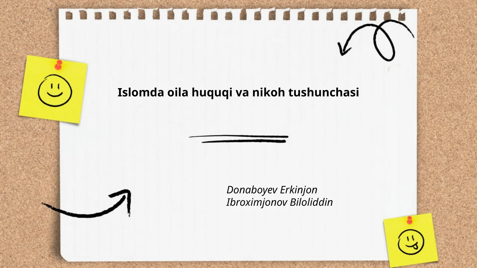 Islomda oila huquqi va nikoh tushunchasi