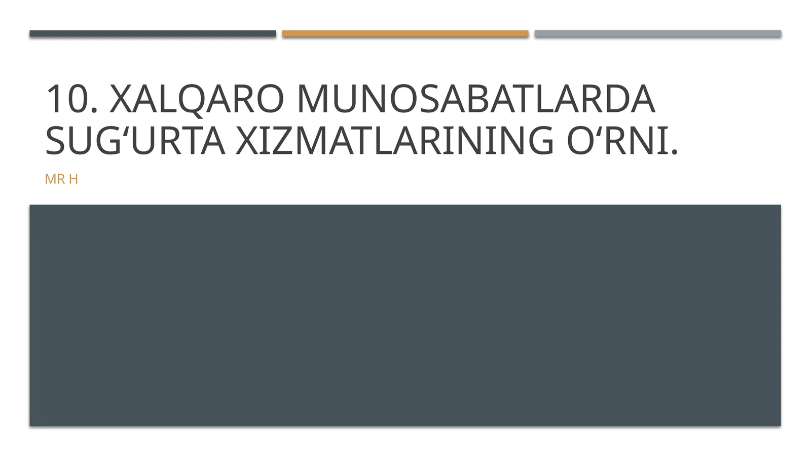 Xalqaro munosabatlarda sug‘urta xizmatlarining o‘rni