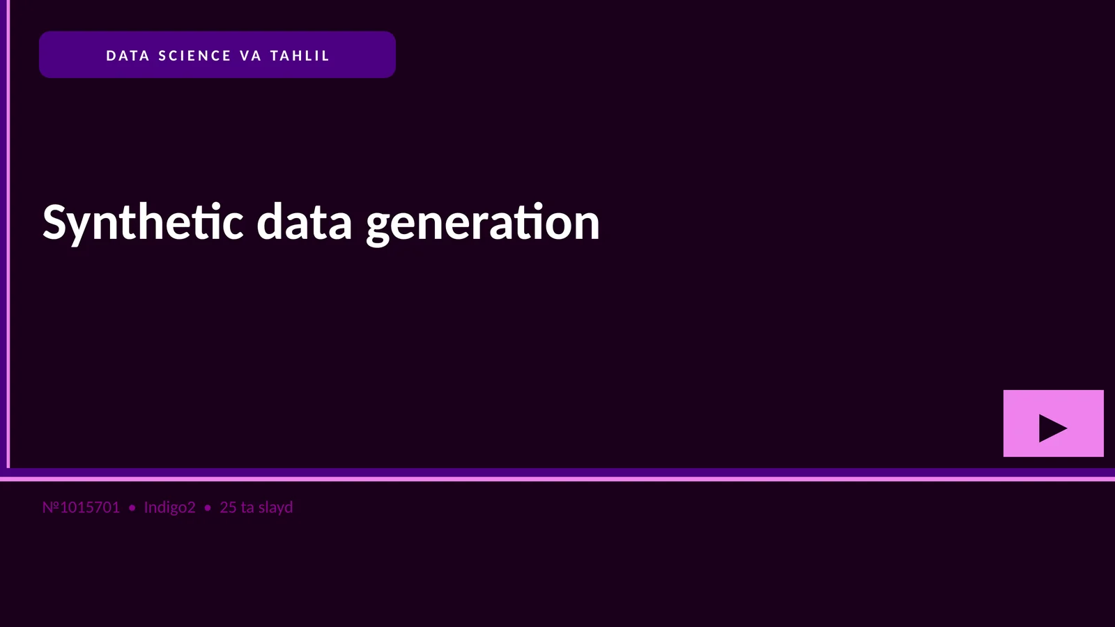 DATA SCIENCE VA TAHLIL