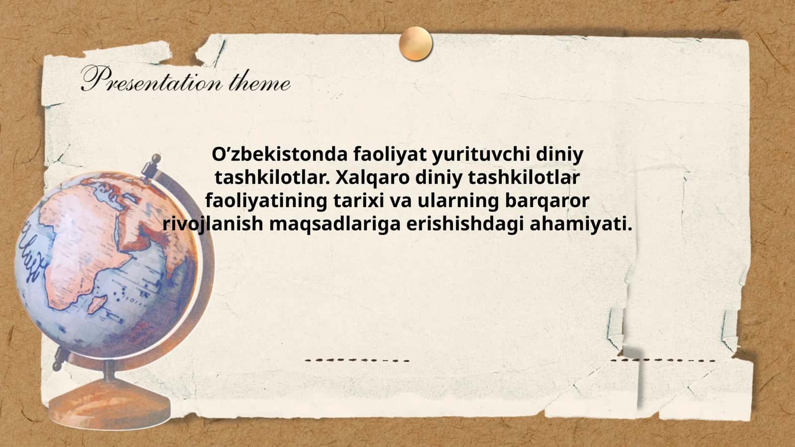O’zbekistonda faoliyat yurituvchi diniy tashkilotlar. Xalqaro diniy tashkilotlar faoliyatining tarixi va ularning barqaror rivojlanish maqsadlariga erishishdagi ahamiyati