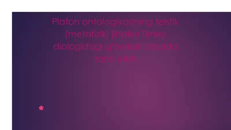 Platon ontologiyasi