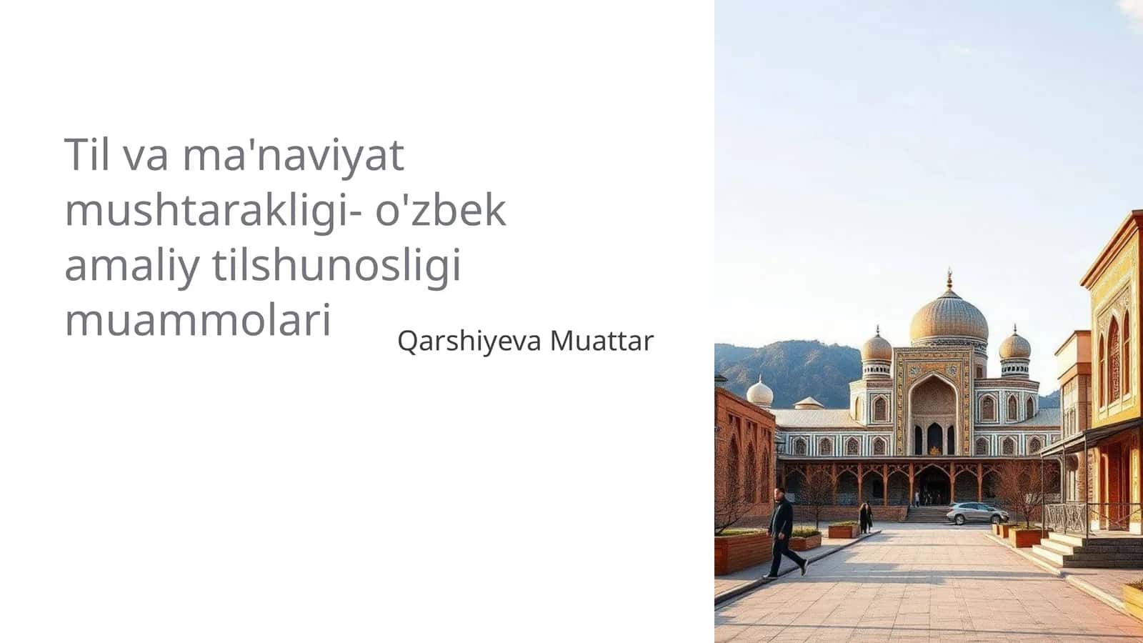O'zbek til va ma'naviyati