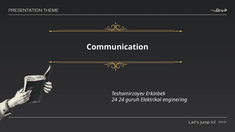 Teshamirzayev Erkinbek Communication Guide