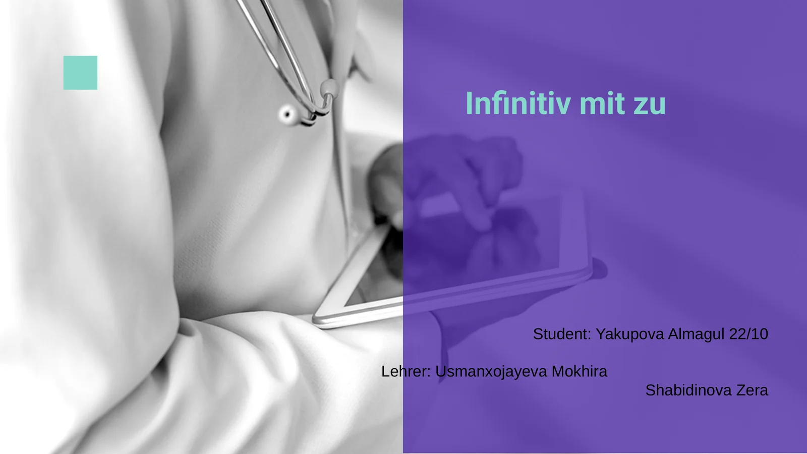 Infinitiv mit zu