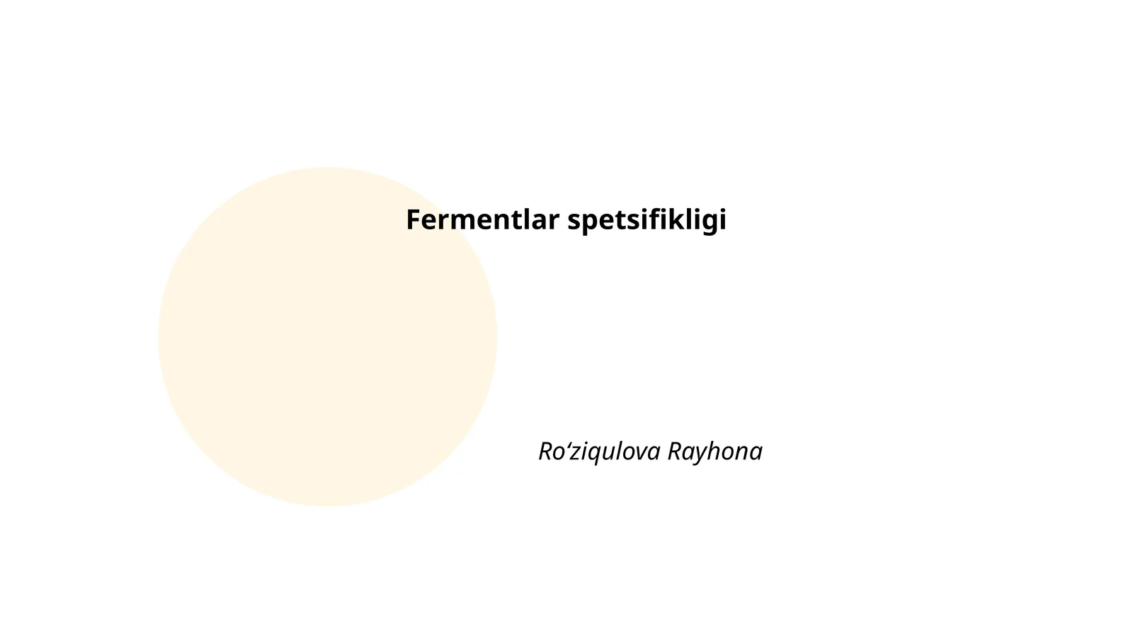 Fermentlar spetsifikligi