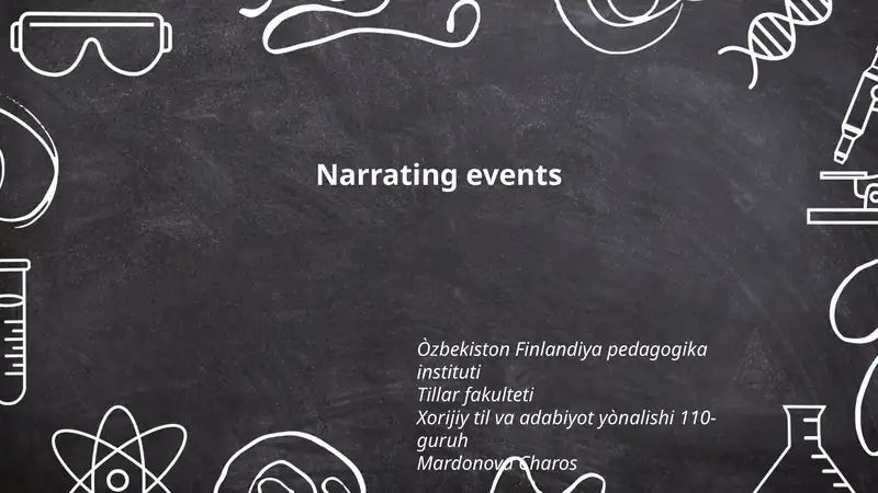 Narrating events