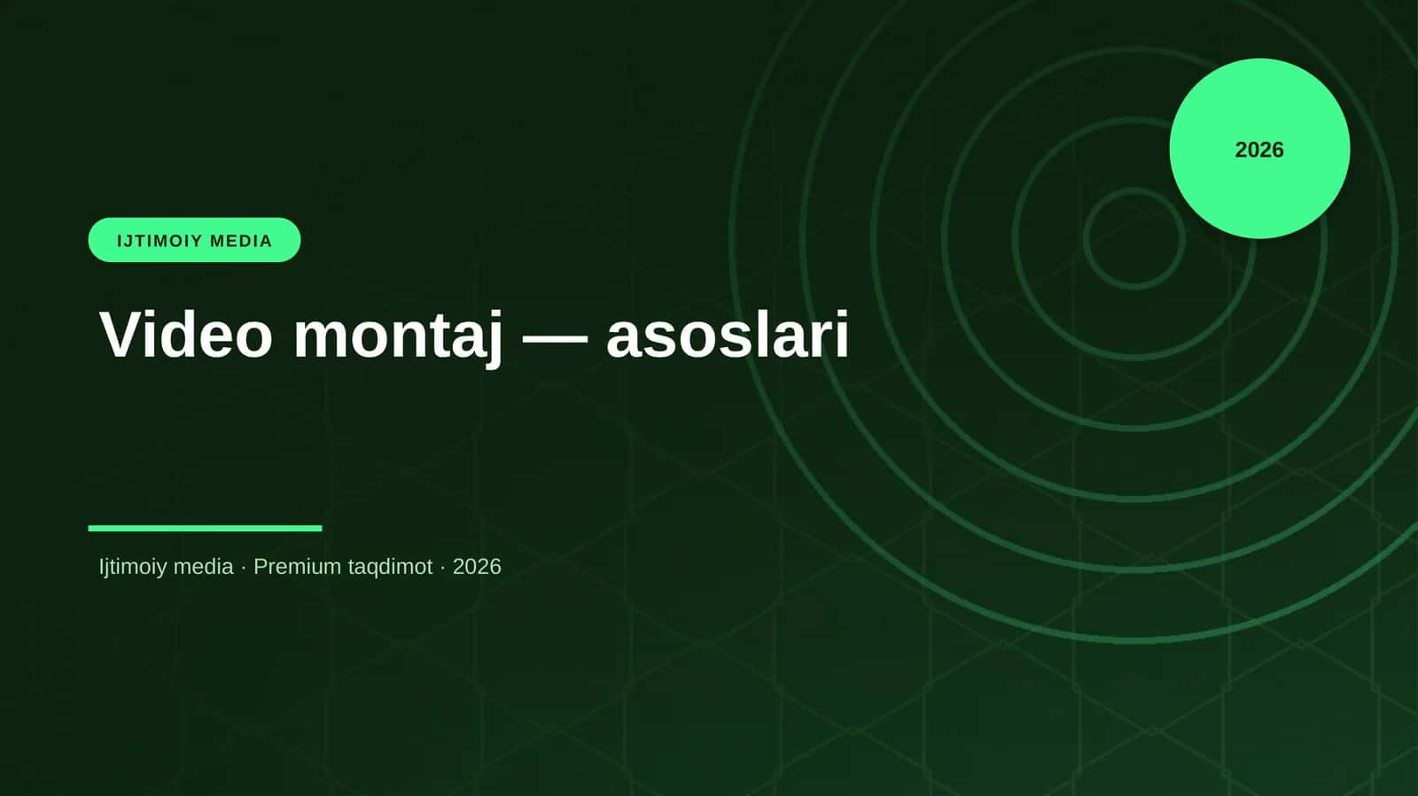 Video montaj — asoslari