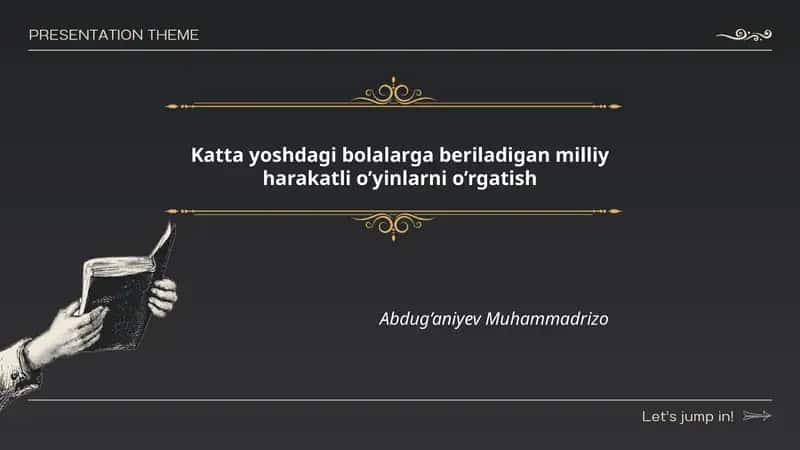 Katta yoshdagi bolalarga beriladigan milliy harakatli o’yinlarni o’rgatish