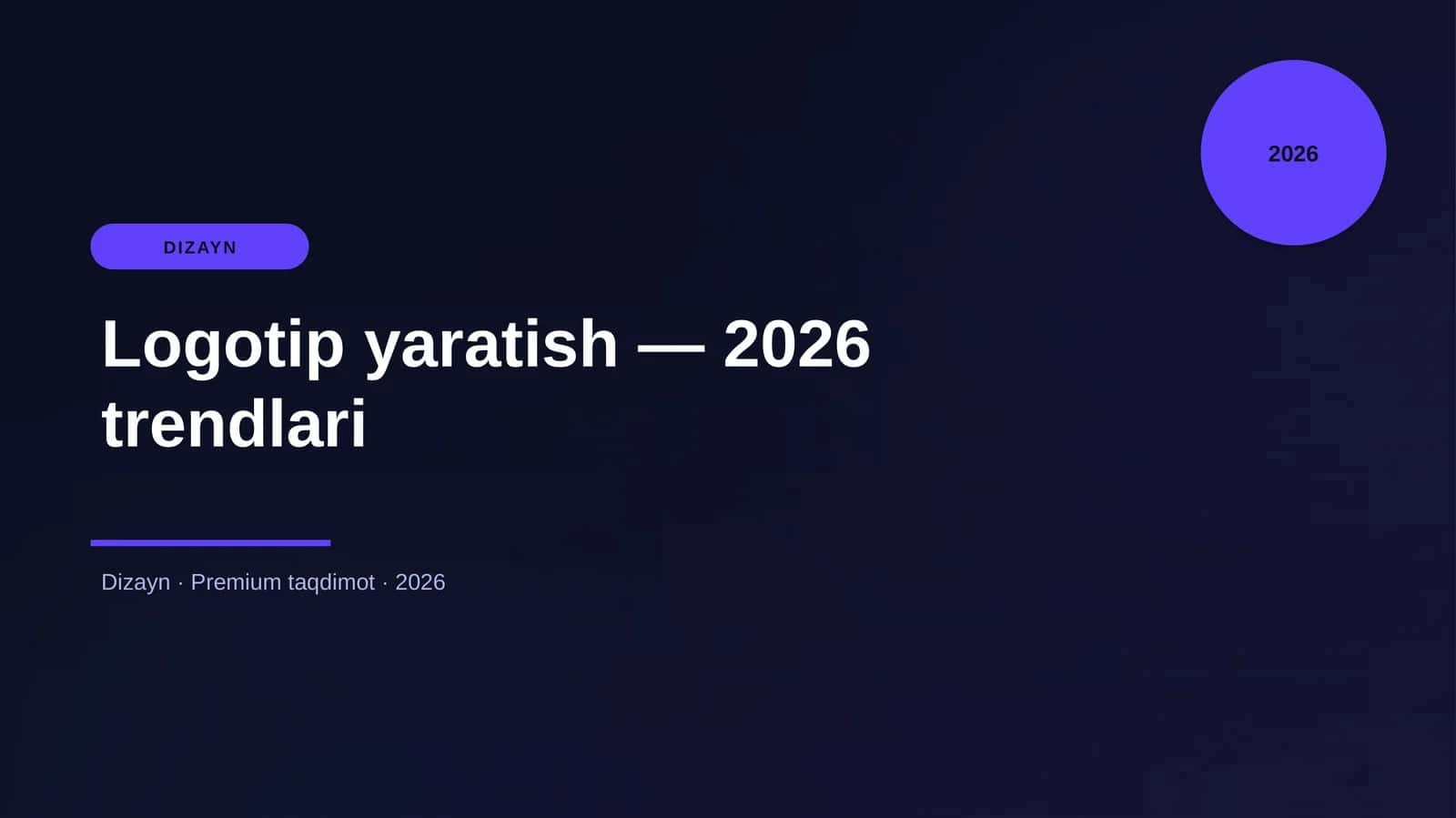 Logotip yaratish — 2026 trendlari
