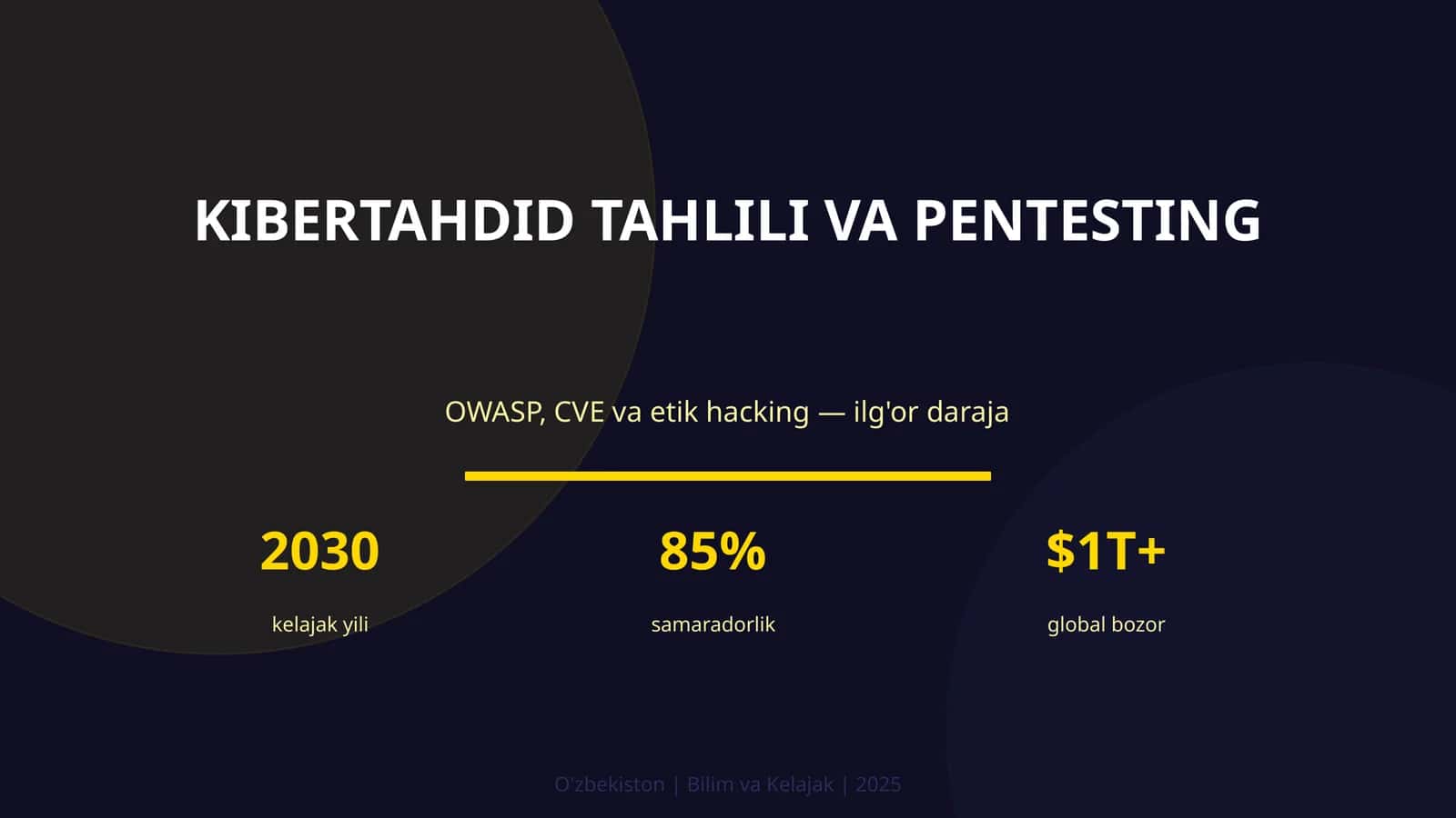 KIBERTAHDID TAHLILI VA PENTESTING