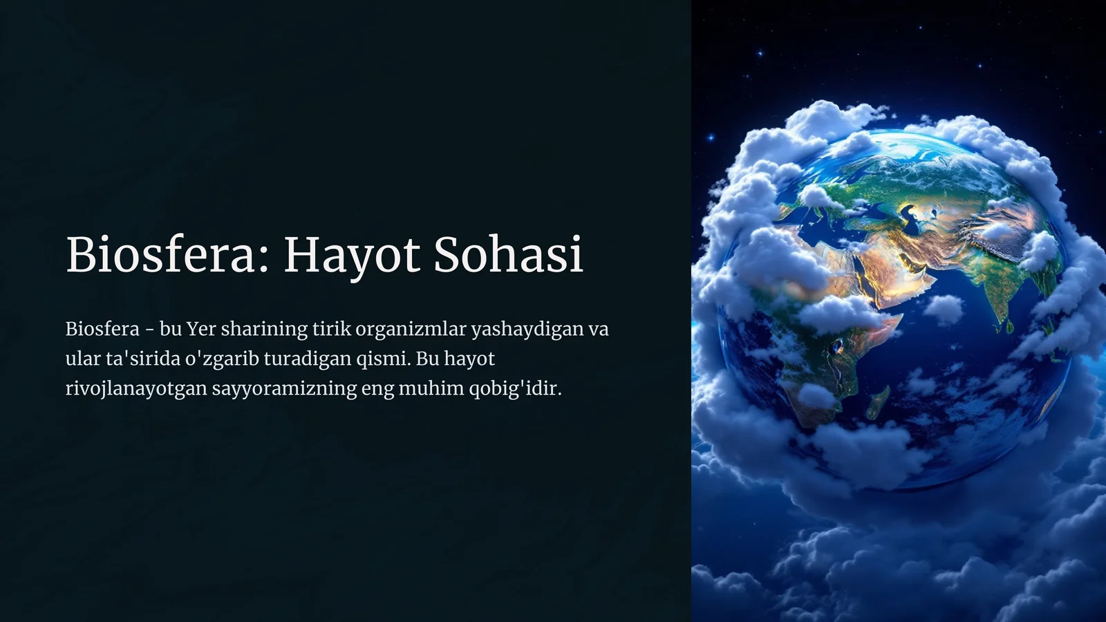 Biosfera: Hayot Sohasi