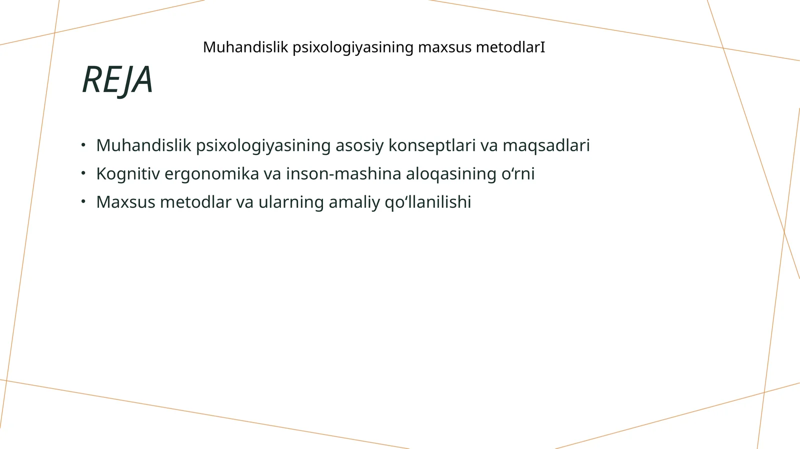 Muhandislik psixologiyasining asosiy tushunchalari va ularning rivojlanishi