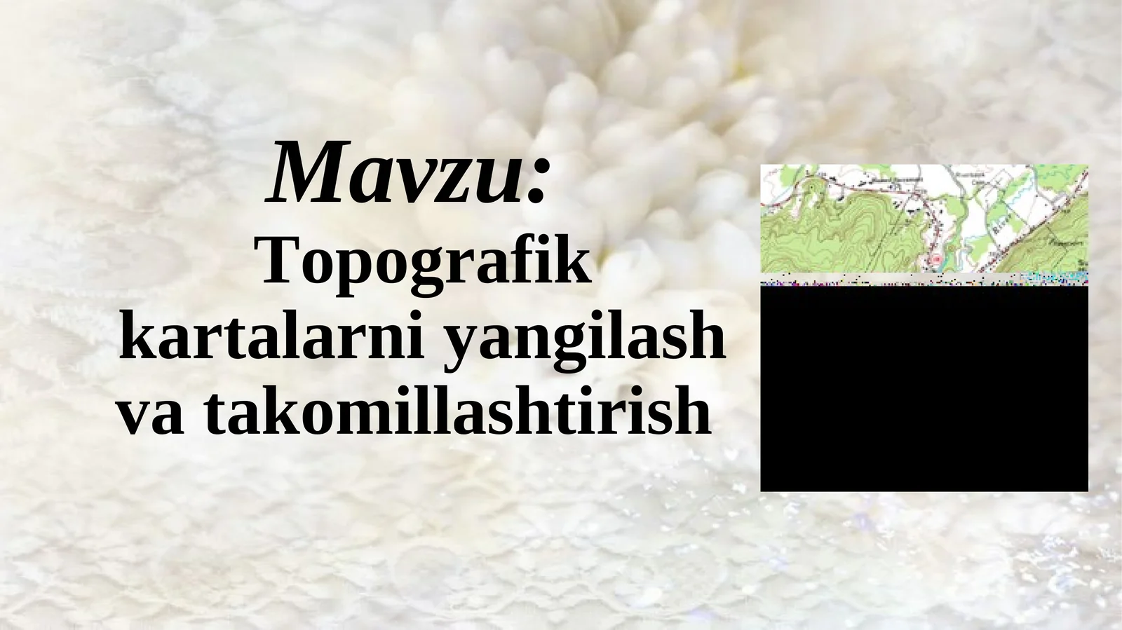 Topografik kartalarni yangilash va takomillashtirish