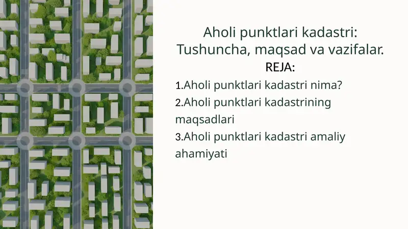 Aholi punktlari kadastri