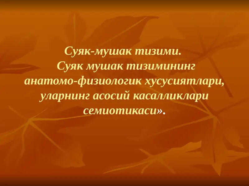 Суяк-мушак тизими