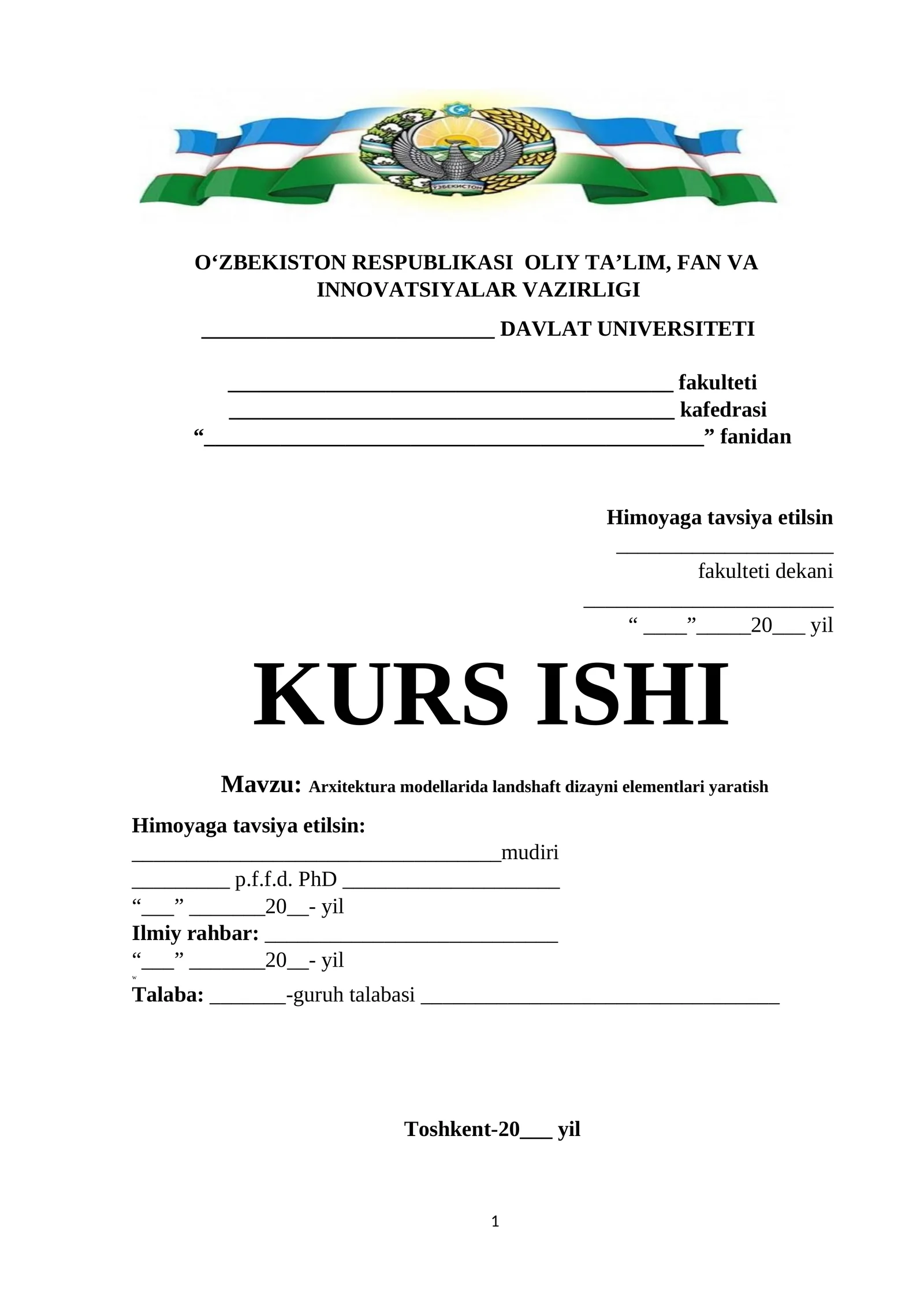 Arxitektura modellarida landshaft dizayni elementlari yaratish