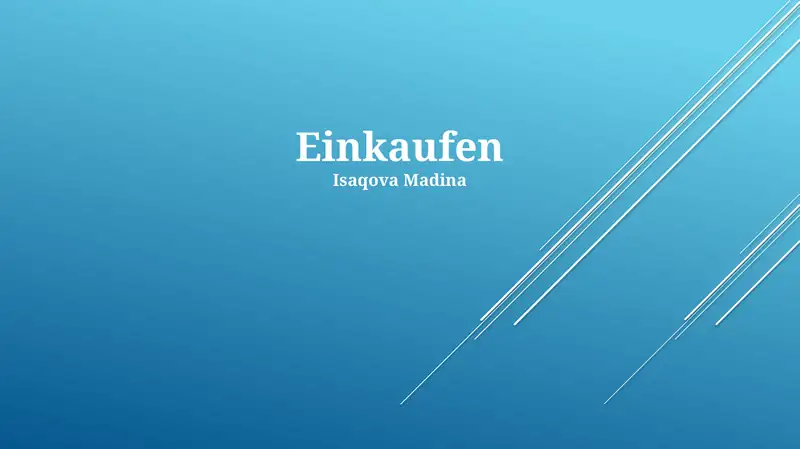 Einkaufen