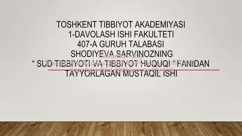 Cho'kish va uning o'lim holatlari