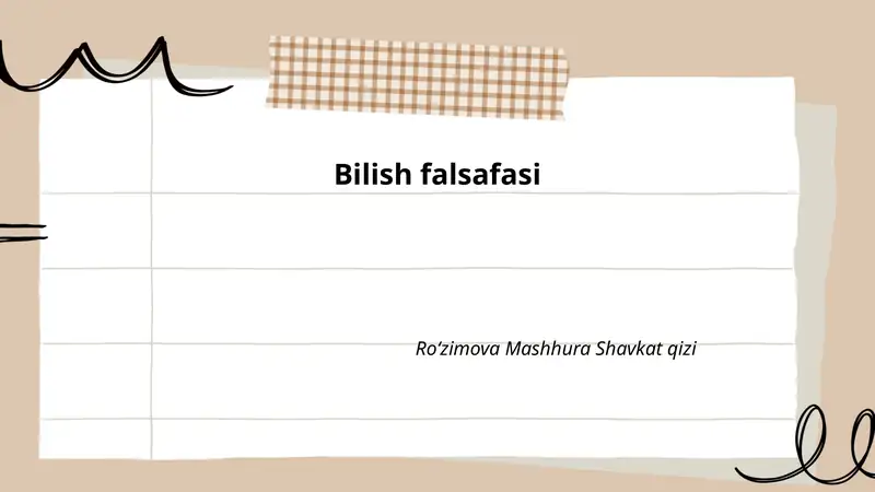 Bilish falsafasi