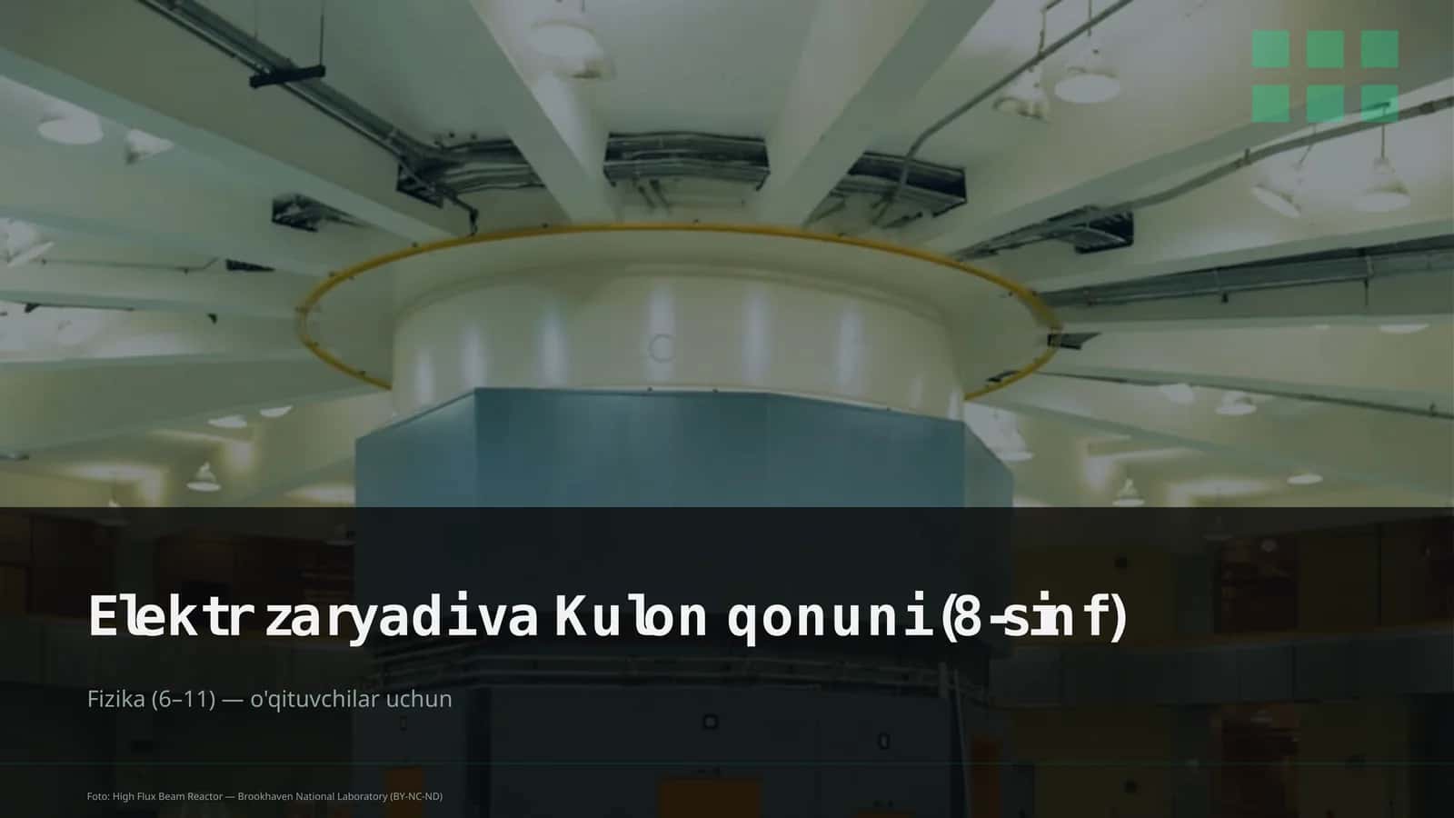 Elektr zaryadi va Kulon qonuni (8-sinf)